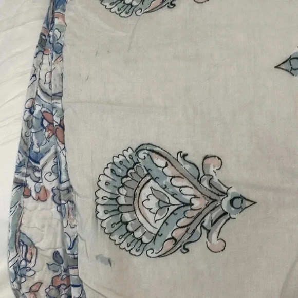 Rachel Ashwell Quilted Pillow Covers Paisley Floral
Blue White Size 21x37 Set - Picture 7 of 11